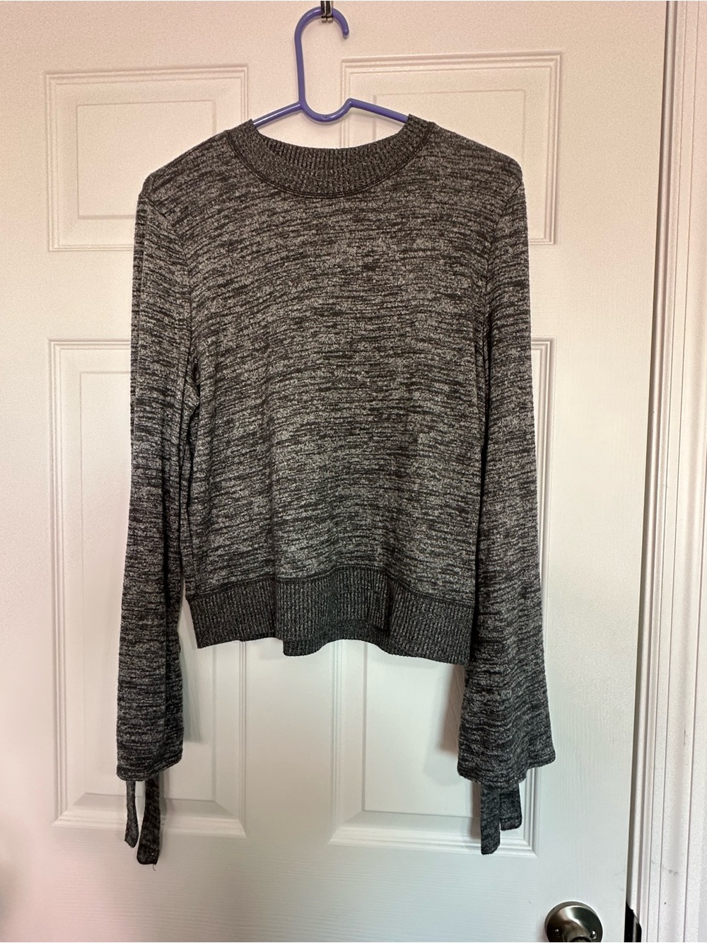 Abercrombie & Fitch Gray Marled Crewneck Sweater